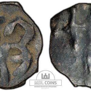 Alternative view of 1396-1401 metų Vytauto Didžiojo 1/2 grašio – „PECHIAT” – 6V tipas - PCGS VF30