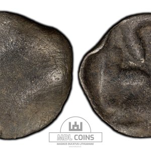 Alternative view of 1396-1401 metų Vytauto Didžiojo 1/2 grašio – „PECHIAT” – Neaprašytas itin mažo skersmens tipas (Skersmuo 12 mm / Svoris 0,24 g) - PCGS VG08