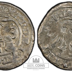 Alternative view of 1501-1506 metų Aleksandro Jogailaičio 1/2 grašio – Gotika – PCGS AU55