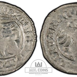 Alternative view of 1501-1506 metų Aleksandro Jogailaičio 1/2 grašio – Gotika – PCGS XF Detail