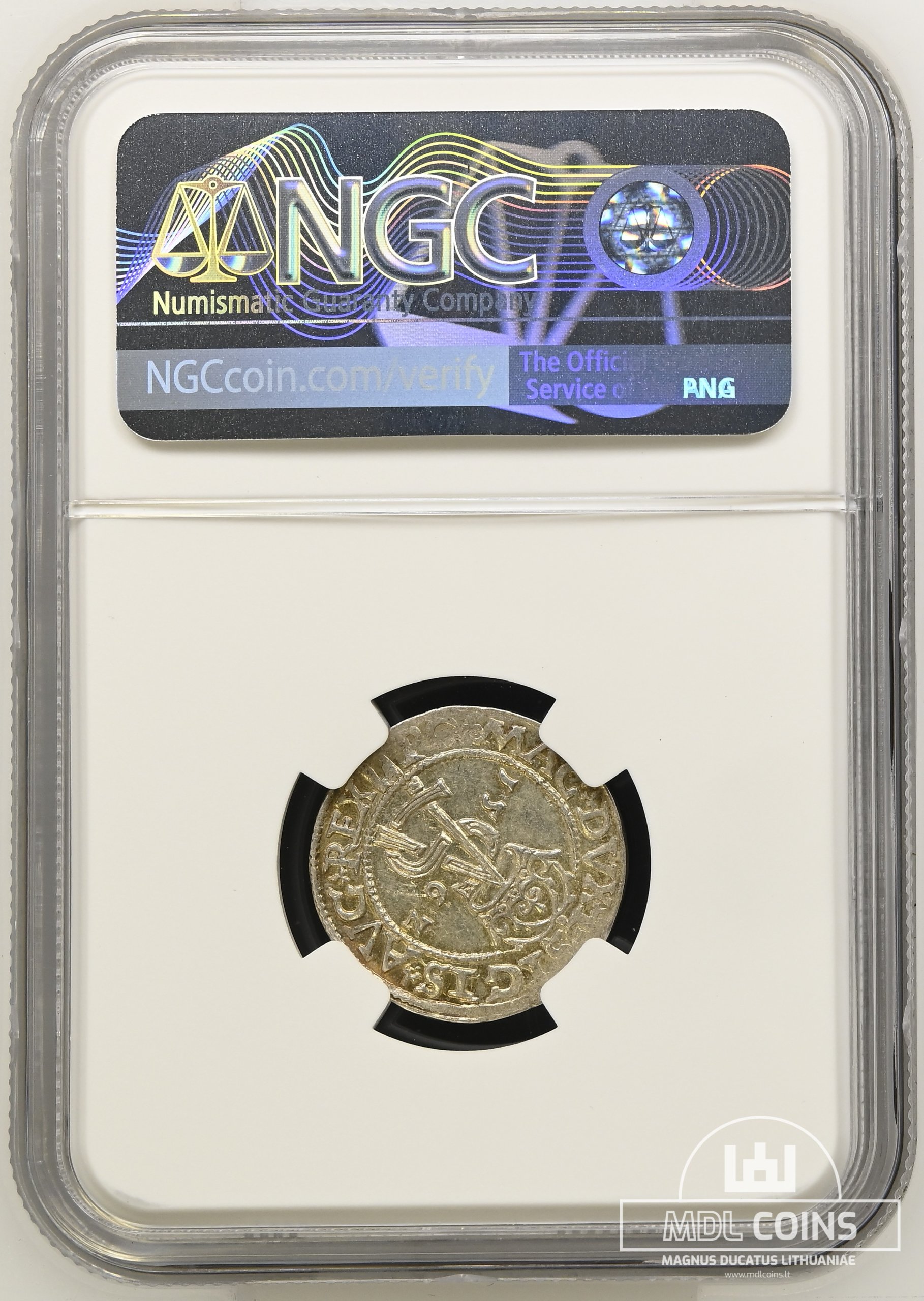 1562 metų Žygimanto Augusto 3 grašiai - NGC MS62 - Image 2