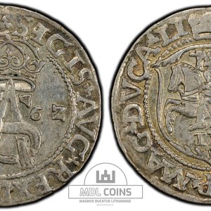 Alternative view of 1562 metų Žygimanto Augusto 3 grašiai - PCGS AU55