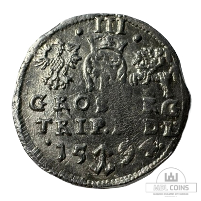 1594 metų Žygimanto Vazos 3 grašiai