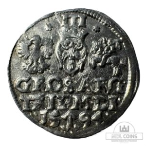 1594 metų Žygimanto Vazos 3 grašiai