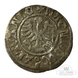 Alternative view of 1501-1506 metų Aleksandro Jogailaičio 1/2 grašio - Renesansas - Katalogo nr. H21