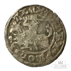 1501-1506 metų Aleksandro Jogailaičio 1/2 grašio - Gotika - Katalogo nr. H3 A – (Sesija Nr.92 – Pabaiga 20260505 – 21.24 val. + 2 min. „Anti-sniping”)