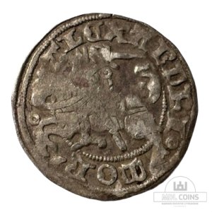 1501-1506 metų Aleksandro Jogailaičio 1/2 grašio - Gotika - Katalogo nr. H4 A