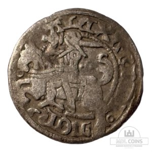 1501-1506 metų Aleksandro Jogailaičio 1/2 grašio - Gotika - Katalogo nr. H1 A