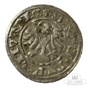 Alternative view of 1501-1506 metų Aleksandro Jogailaičio 1/2 grašio - Gotika - Katalogo nr. H3 A3 - II retumas