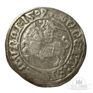 1509 metų Žygimanto Senojo 1/2 grašio - Katalogo nr. H33 J