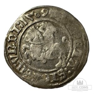 1509 metų Žygimanto Senojo 1/2 grašio - Katalogo nr. H33 A