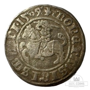 1509 metų Žygimanto Senojo 1/2 grašio - Katalogo nr. H33 X1