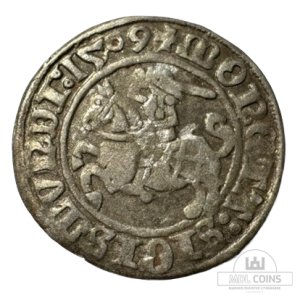 1509 metų Žygimanto Senojo 1/2 grašio - Katalogo nr. H33 K1