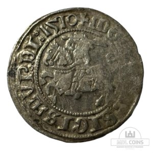1510 metų Žygimanto Senojo 1/2 grašio - Dvigubas kalimas - Katalogo nr. H38 F