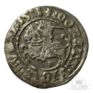 1511 metų Žygimanto Senojo 1/2 grašio - Katalogo nr. H39 A