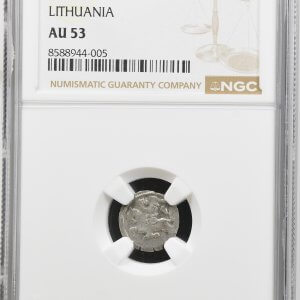 Alternative view of 1498-1506 metų Aleksandro Jogailaičio denaras – Renesansas – NGC AU53 – (Sesija Nr.92 – Pabaiga 20260514 – 22.02 val. + 2 min. „Anti-sniping”)