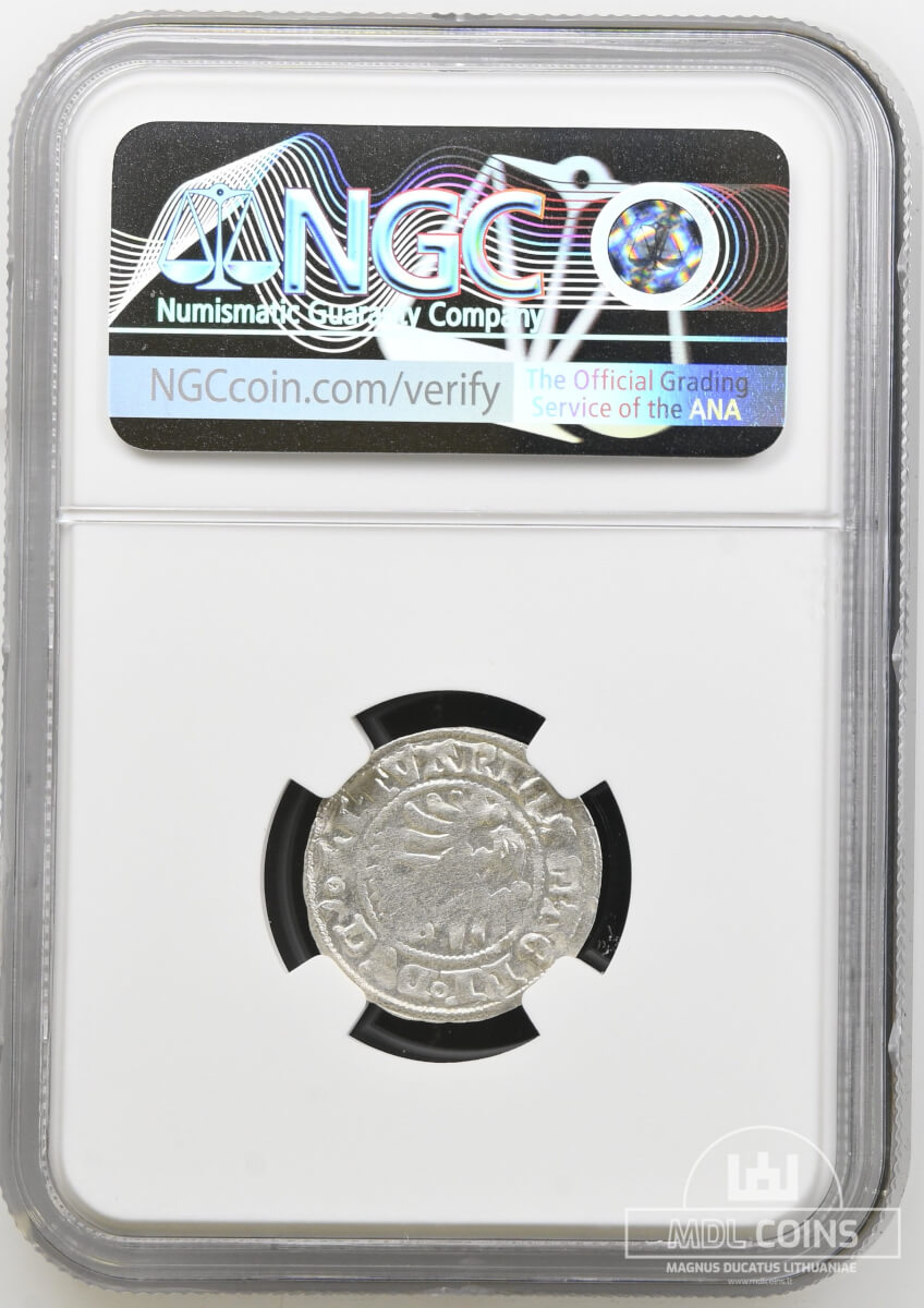 1501-1506 metų Aleksandro Jogailaičio 1/2 grašio – Gotika – NGC AU Details - Image 3