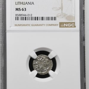 Alternative view of 1621 metų Žygimanto Vazos 2 denarai - NGC MS63
