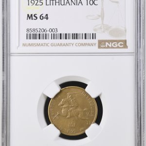 1925 metų 10 centų - NGC MS64