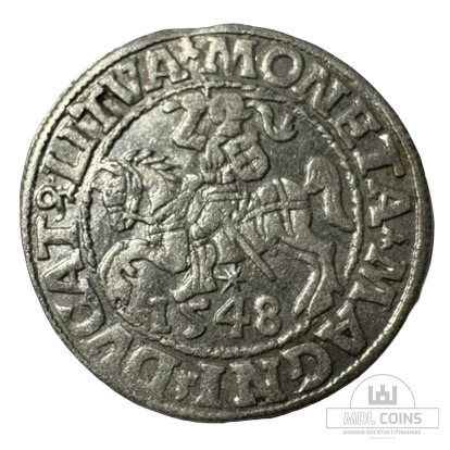 1548 metų Žygimanto Augusto 1/2 grašio