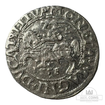 1558 metų Žygimanto Augusto 1/2 grašio