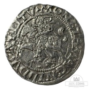 1565 metų Žygimanto Augusto 1/2 grašio - Dvigubas kalimas