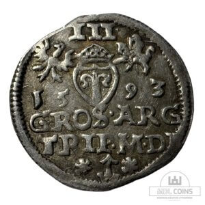 1593 metų Žygimanto Vazos 3 grašiai