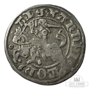 1501-1506 metų Aleksandro Jogailaičio 1/2 grašio - Gotika