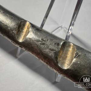 Alternative view of XIV amžiaus Lietuviškas sidabrinis lydinys / ilgasis su dviem įkirtimais (12 cm / 107,8 g)