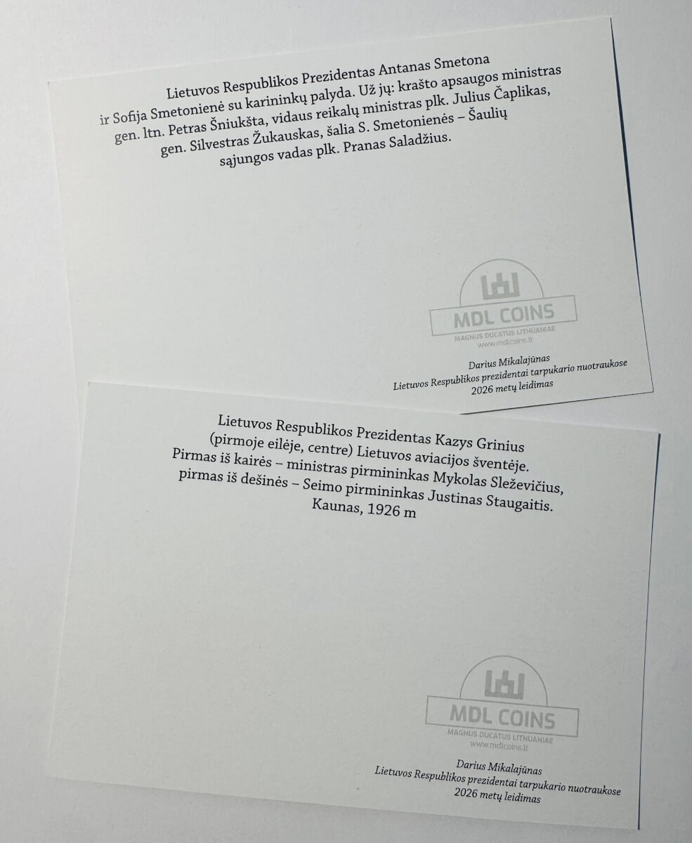 Atvirukų rinkinys - "Lietuvos Respublikos Prezidentai tarpukario nuotraukose" - 2026 metų leidimas - Image 6
